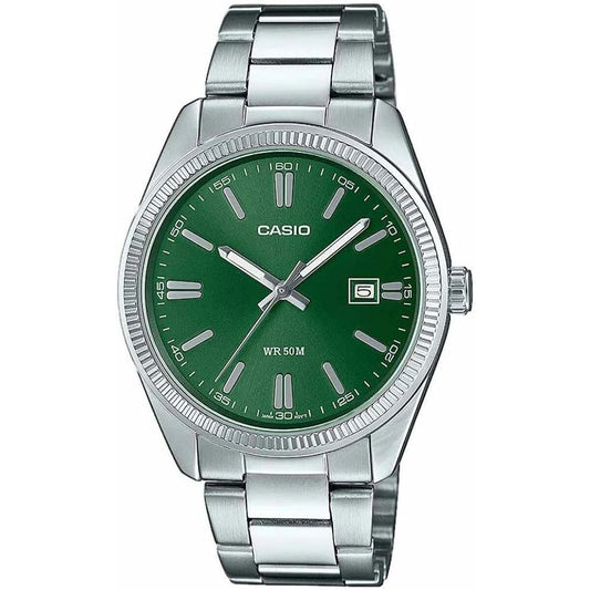 Men's Watch Casio Green Silver